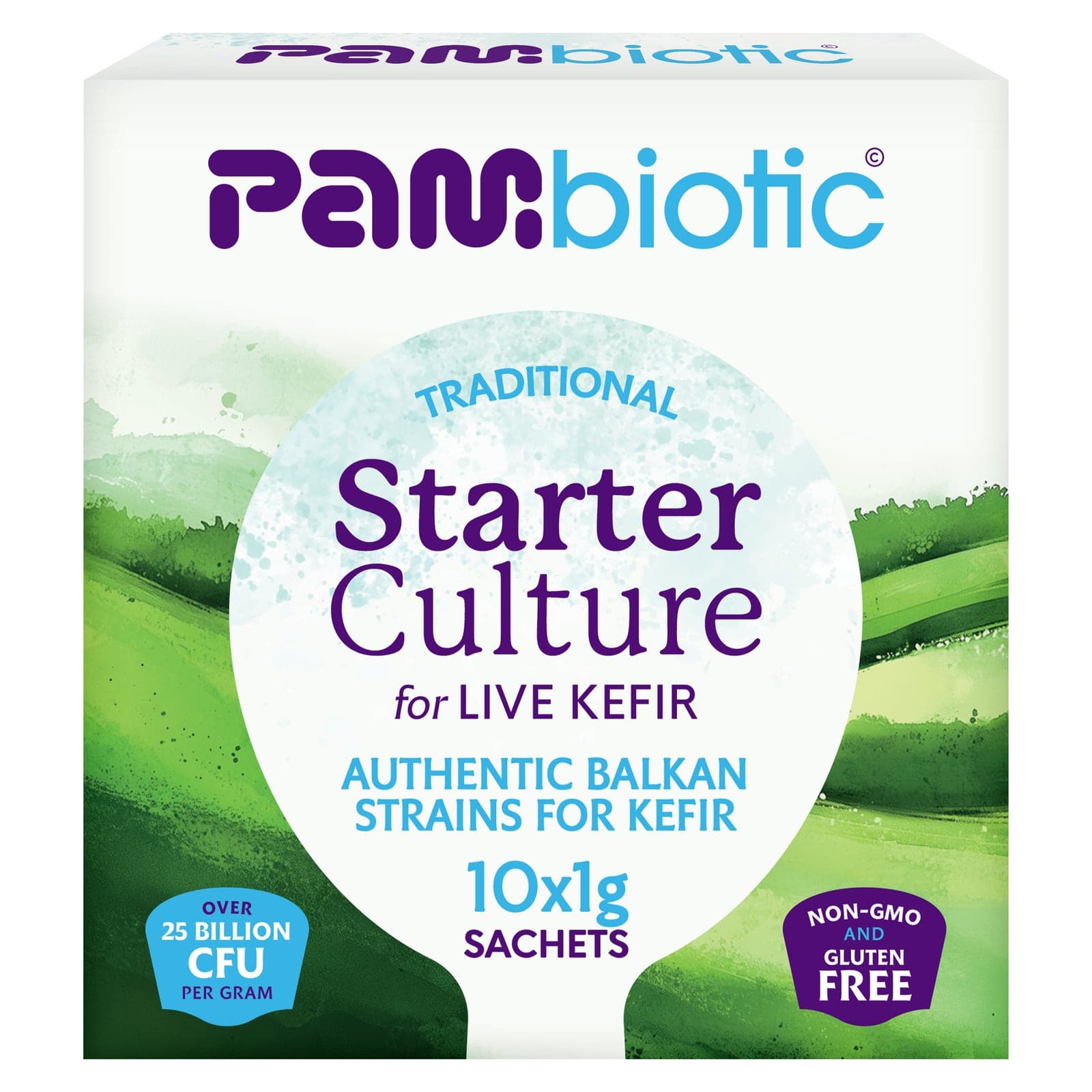 Pambiotic Kefir Starter Culture box, 10 × 1 g sachets